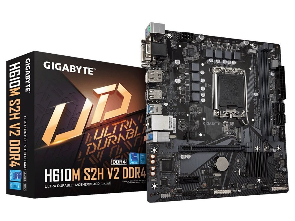 Gigabyte H610M S2H V2 DDR4 (rev. 1.0) | Socket LGA 1700 | Intel H610 | 2xDDR4 | Micro-ATX | Moederbord