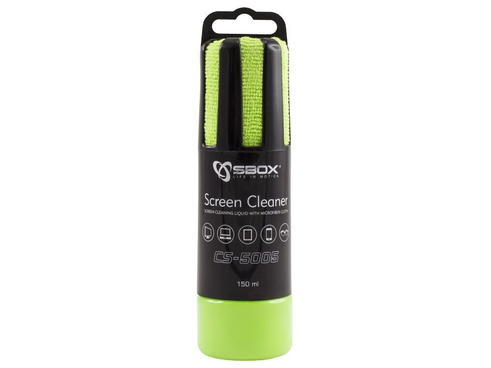 SBOX Schermreiniger CS-5005 | 150 ml | Met Microvezeldoekje | Groen