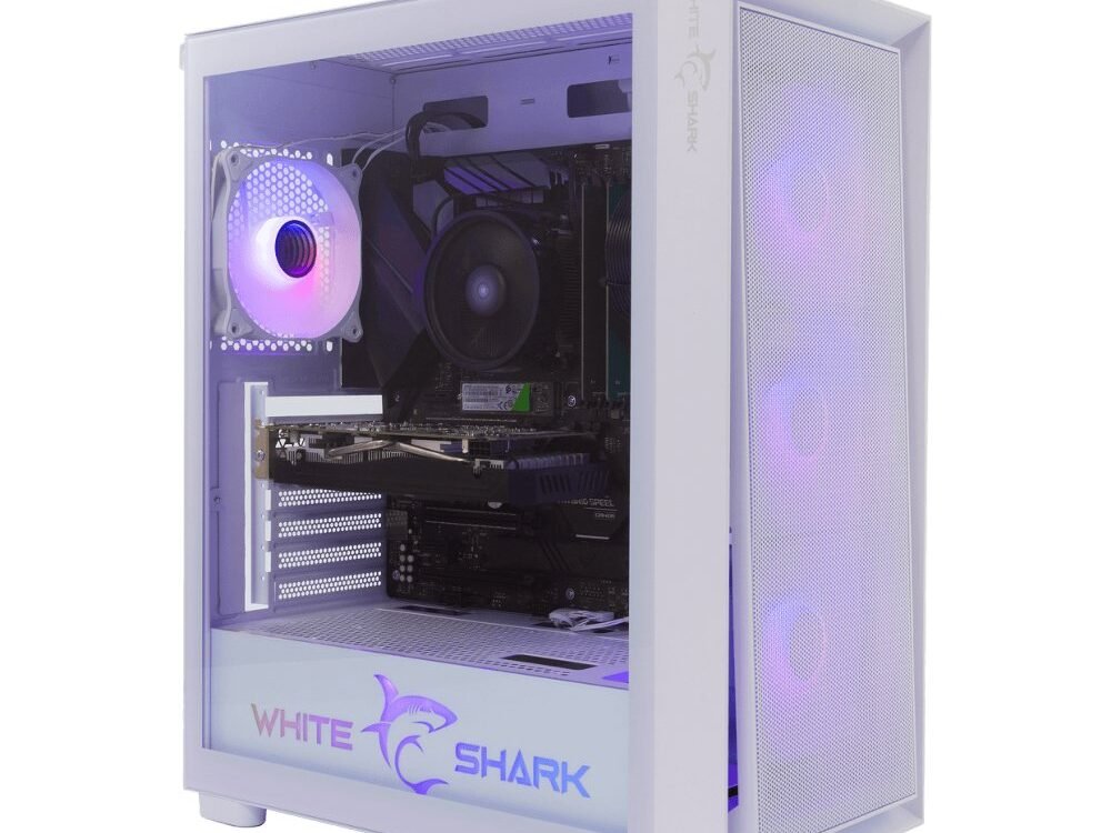 White Shark WARHEAD | Midi Tower Case | Inclusief 4 RGB Fans | Wit
