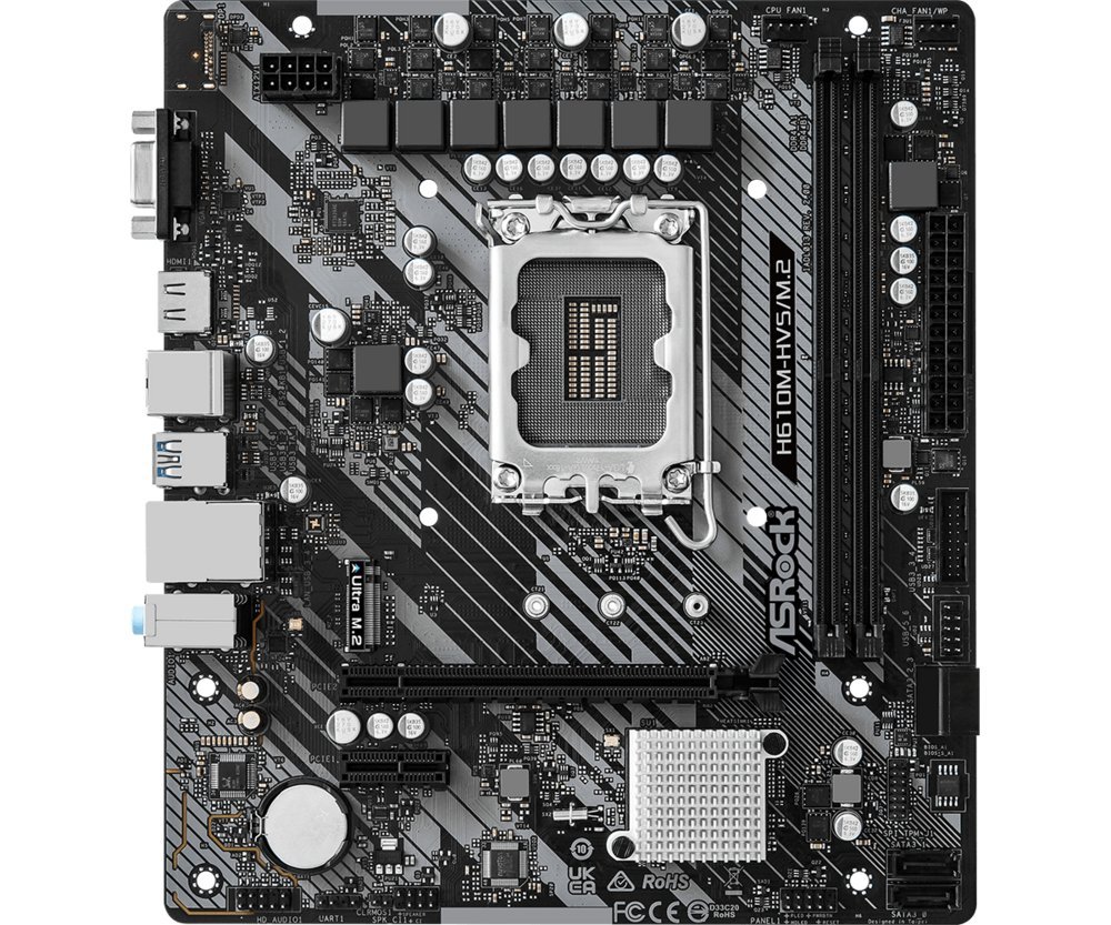 Asrock H610M-HVS/M.2 R2.0 | Socket LGA 1700 | Intel H610 | 4xDDR4 | Micro-ATX | Moederbord - Afbeelding 3