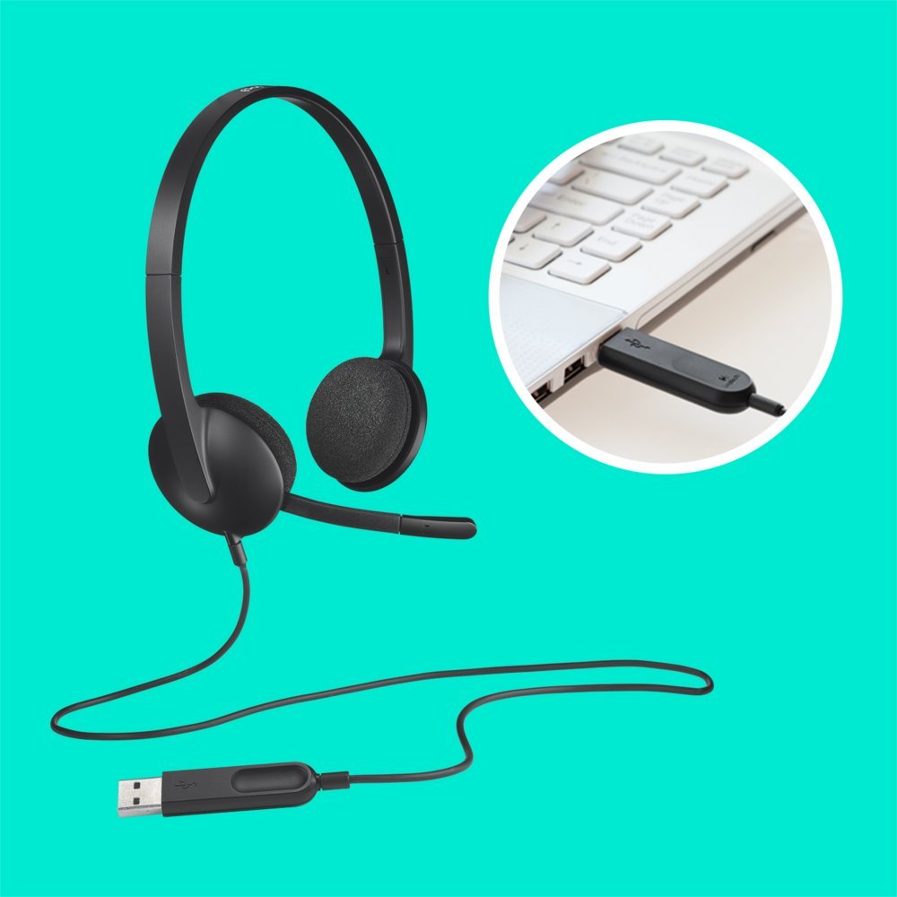 Logitech H340 | Bedrade On-Ear USB Headset | Zwart - Afbeelding 14