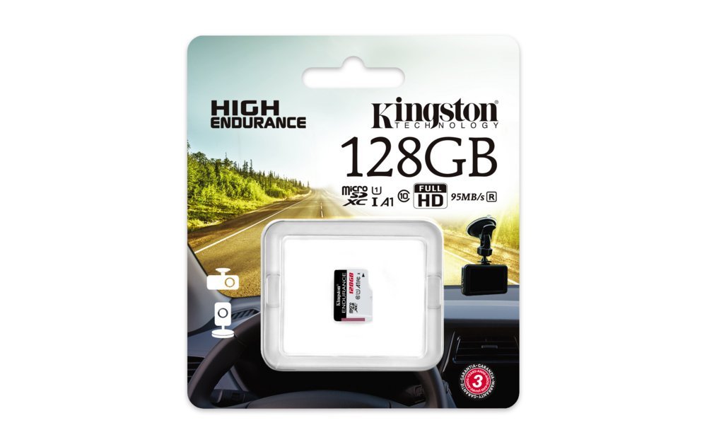 Kingston High Endurance | MicroSDXC | 128GB | Class 10 | UHS-I U1 | A1 | 95MB/s - Afbeelding 3