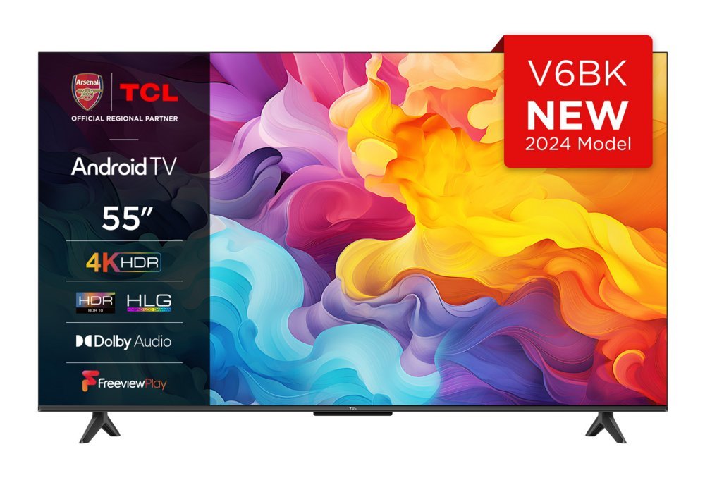 TCL 55V6B 55" | Ultra HD 4K LED Smart TV | Google TV + Wifi | HDR10 voor Levendige Beelden | Slank Design | 50Hz - Afbeelding 3