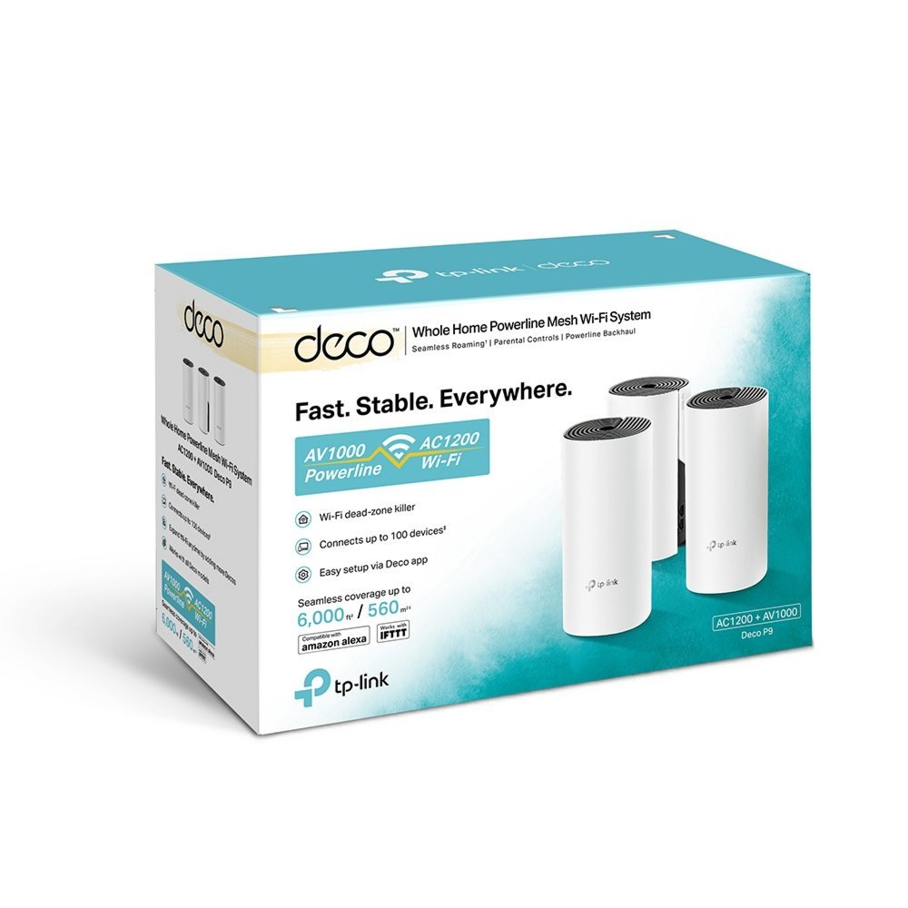 TP-Link Deco P9 (3-pack) | Dual-band WiFi 5 Mesh Router met Powerline | Gigabit Ethernet | AC1200 - Afbeelding 3