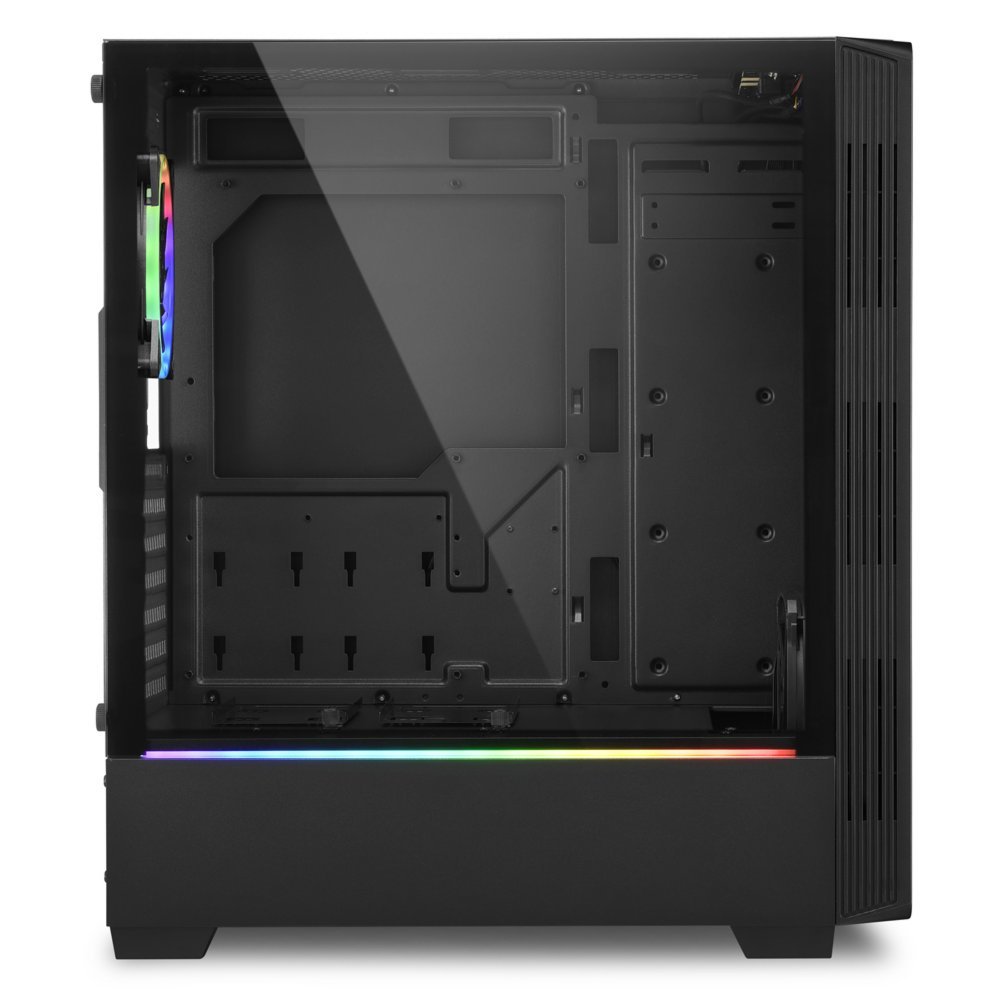 Sharkoon RGB LIT 200 | Midi Tower Behuizing | Zwart - Afbeelding 4