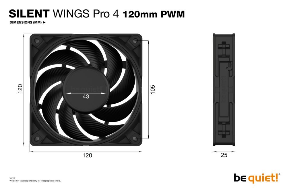 be quiet! Silent Wings Pro 4 | 120mm PWM Case Fan | Zwart - Afbeelding 7