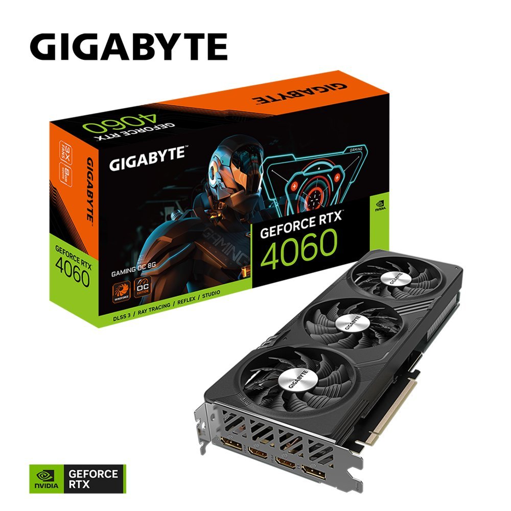 Gigabyte GeForce RTX 4060 Gaming OC | 8GB GDDR6 VRAM | Videokaart | GPU | Nvidia - Afbeelding 3
