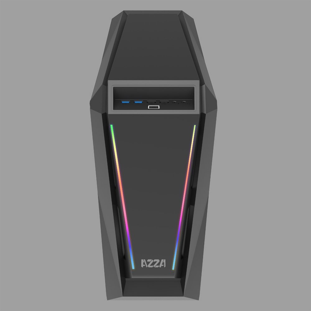 Azza Chroma 410A RGB | Midi Tower Case | Zwart - Afbeelding 5