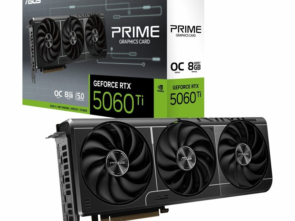 ASUS Prime GeForce RTX 5060 Ti | 8GB GDDR7 | DLSS 4 | Videokaart | Nvidia GPU