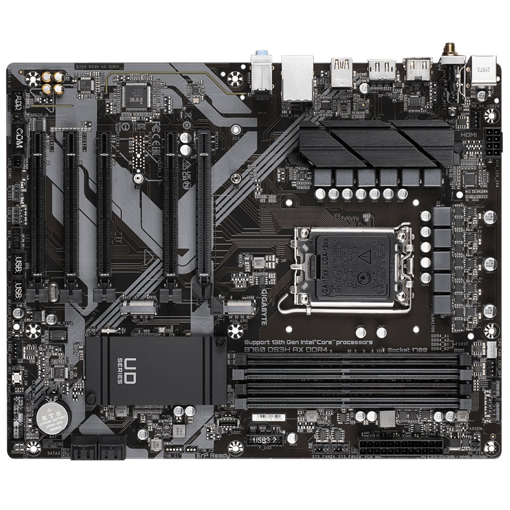 Gigabyte B760 DS3H AX WIFI | Socket LGA 1700 | Intel B760 | 4xDDR4 | ATX | Moederbord - Afbeelding 5