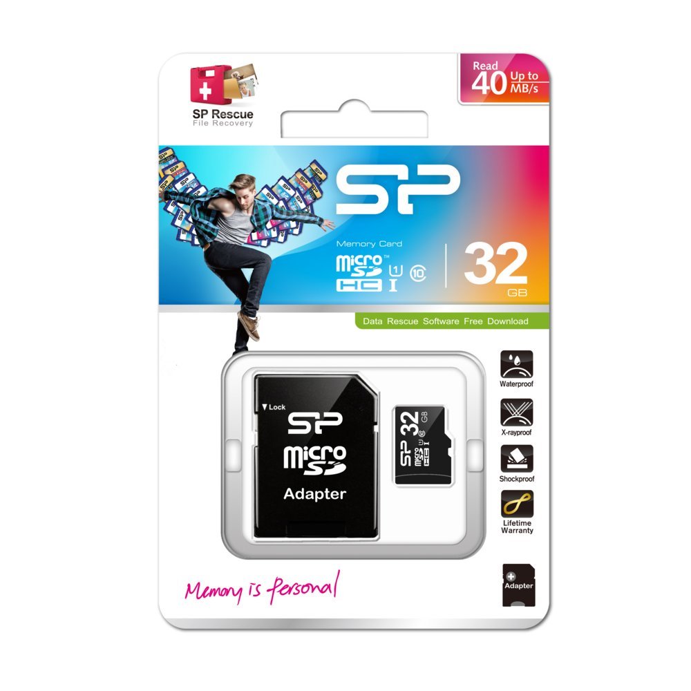 Silicon Power Elite | MicroSDHC | 32GB | Class 10 | UHS-I U1 | Inclusief SD-adapter | Zwart - Afbeelding 5