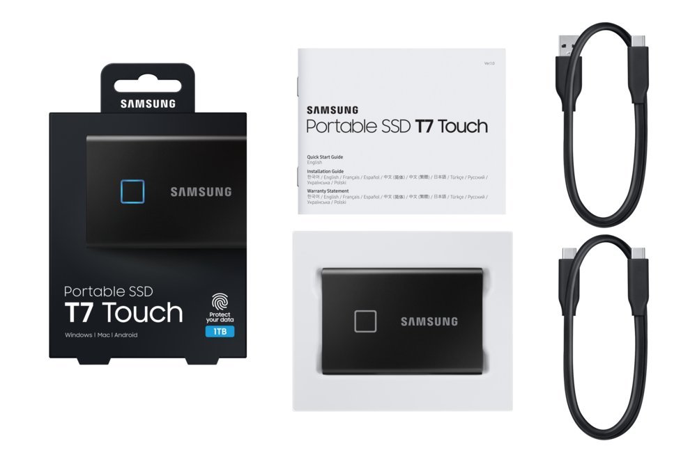 Samsung T7 Touch | Externe SSD | 1TB | USB 3.2 Gen2 | 1050 MB/s | Wachtwoordbeveiliging | Zwart | Compact en Veilig - Afbeelding 19