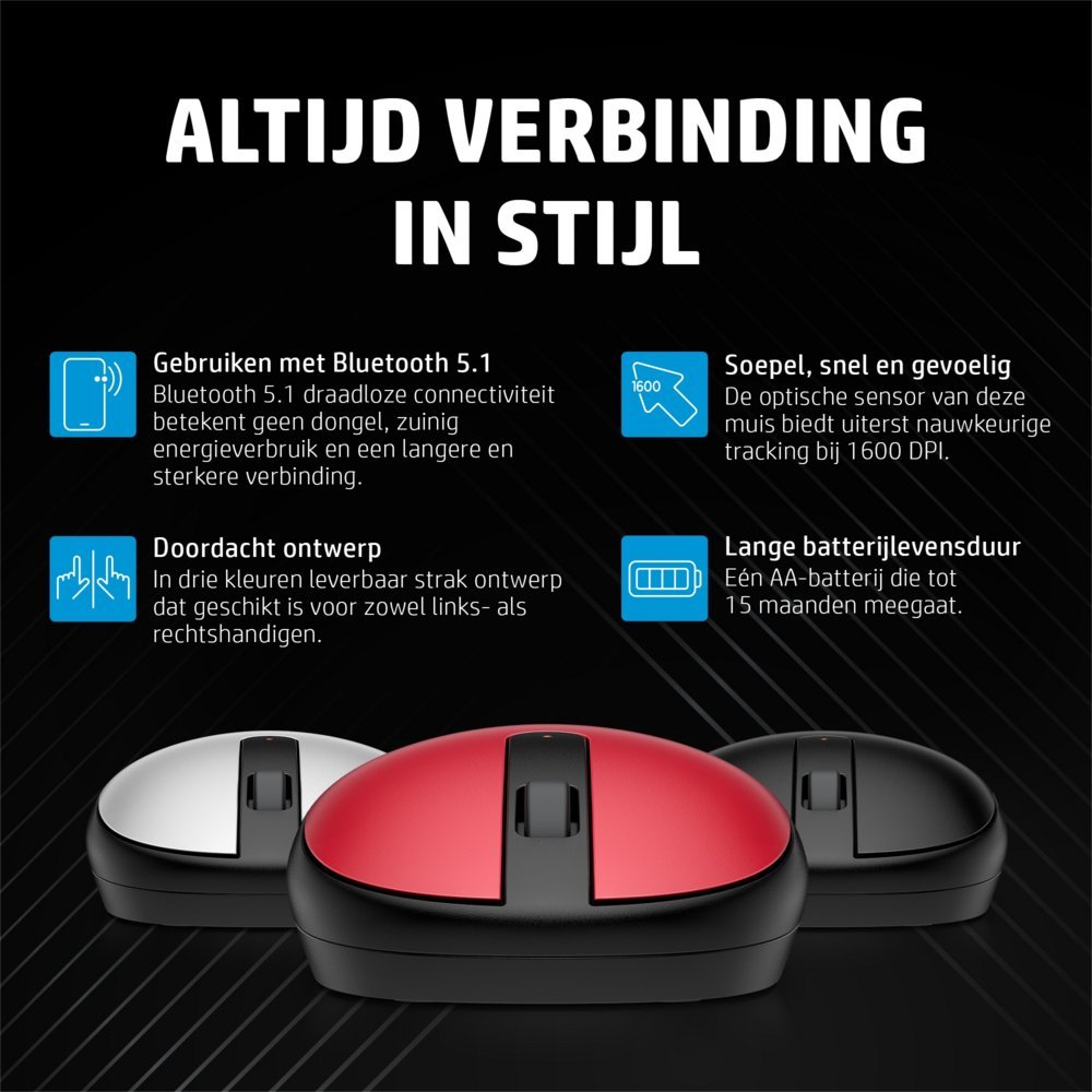 HP 240 | Draadloze Muis | Bluetooth | Wit - Afbeelding 11