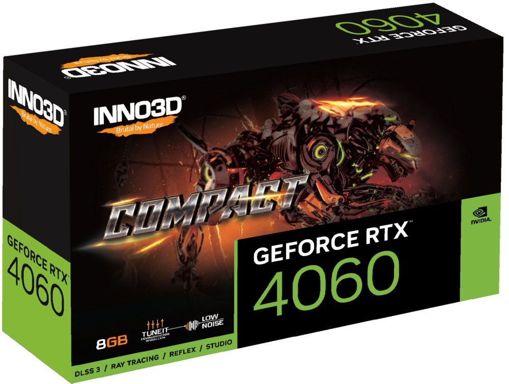 Inno3D GeForce RTX 4060 Compact | 8GB GDDR6 VRAM | Videokaart | GPU | Nvidia - Afbeelding 3