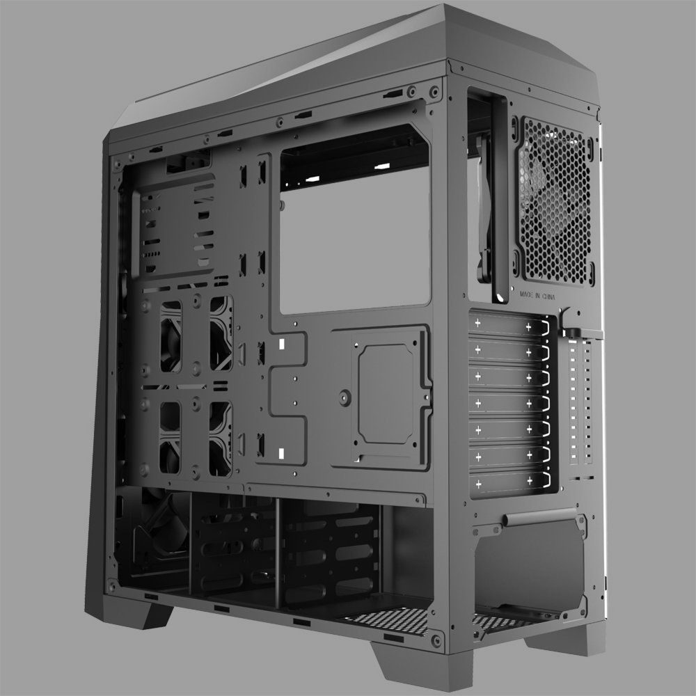 Azza Chroma 410B | Midi Tower Case | Zwart - Afbeelding 6