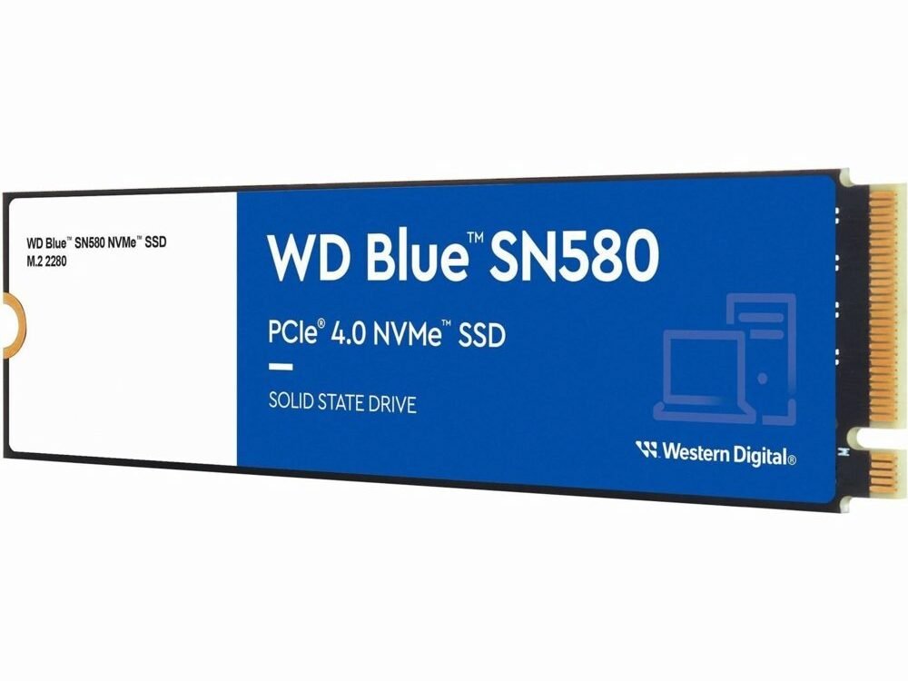 Western Digital Blue SN580 | 250GB NVMe SSD | M.2 Gen4 | 4.000MB/s Lezen | 2.000MB/s Schrijven