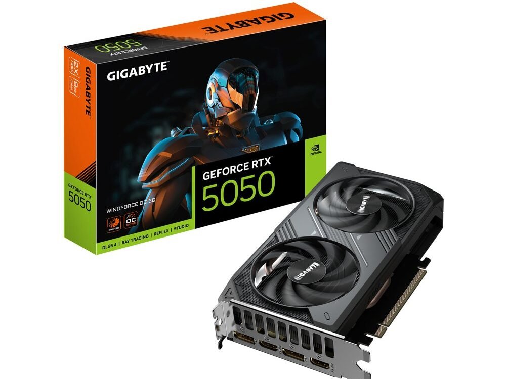 GIGABYTE GeForce RTX 5050 WINDFORCE OC | 8GB GDDR6 | DLSS 4 | Videokaart | Nvidia GPU