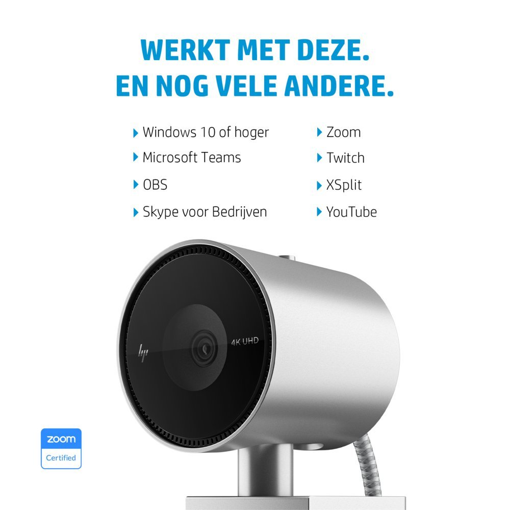 HP 950 UHD | 4K 30FPS USB Webcam met Microfoon - Afbeelding 16