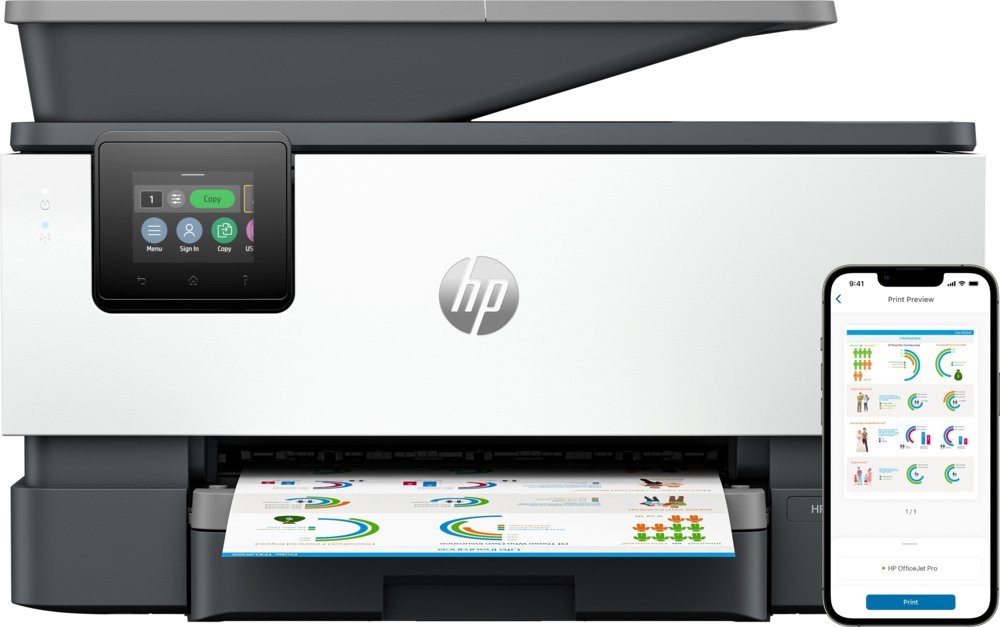 HP OfficeJet Pro 9120b AiO Inkjetprinter | 4800 x 1200 DPI | Wifi | Kleur | ADF