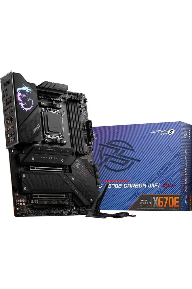 MSI MPG X670E CARBON WIFI | Socket AM5 | AMD X670 | 4xDDR5 | ATX | Moederbord