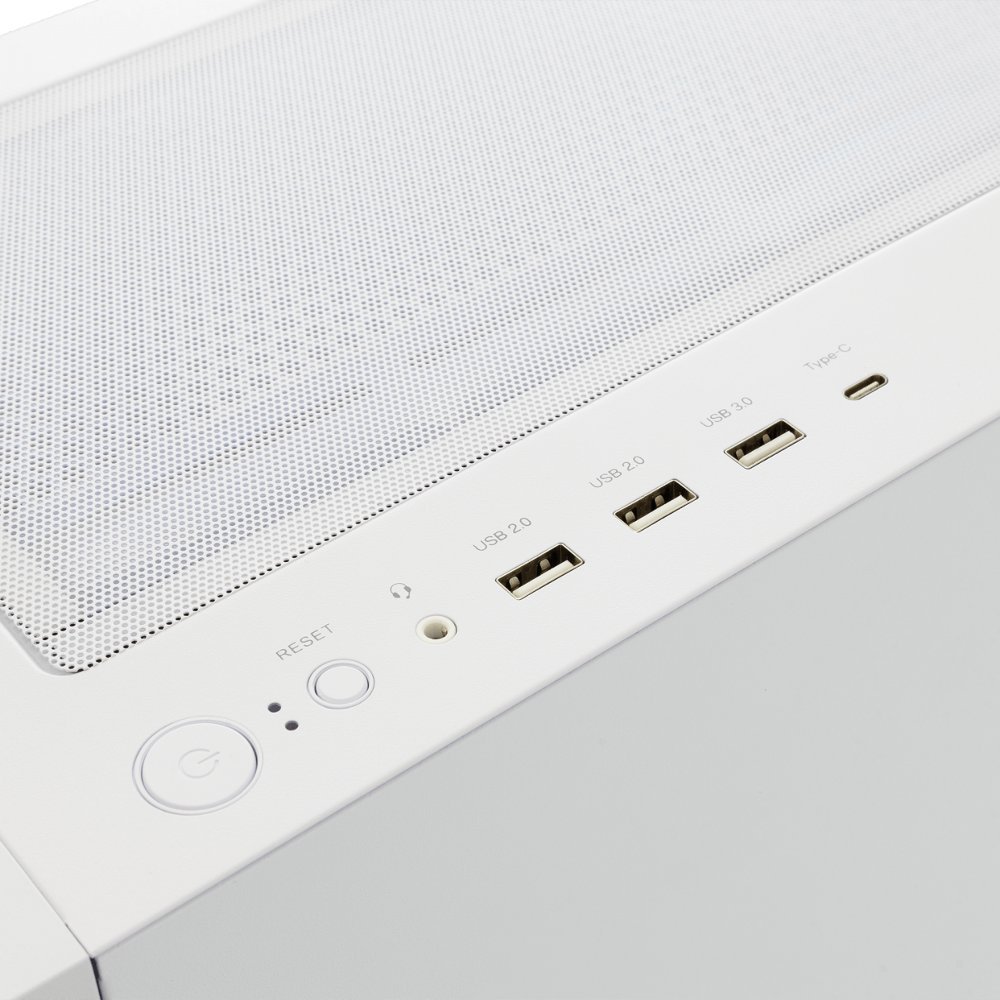 White Shark WARHEAD | Midi Tower Case | Inclusief 4 RGB Fans | Wit - Afbeelding 6