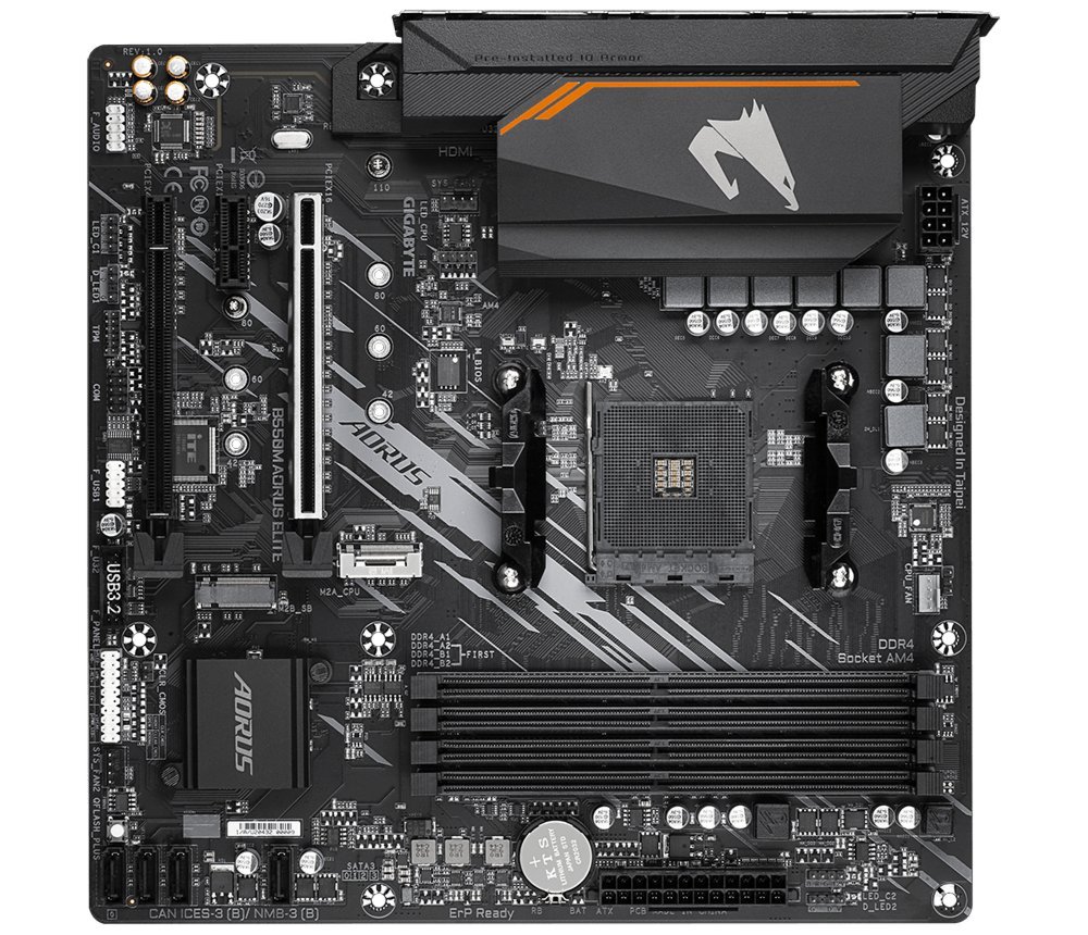 Gigabyte B550M AORUS ELITE | Socket AM4 | AMD B550 | 4xDDR4 | Micro-ATX | Moederbord - Afbeelding 3