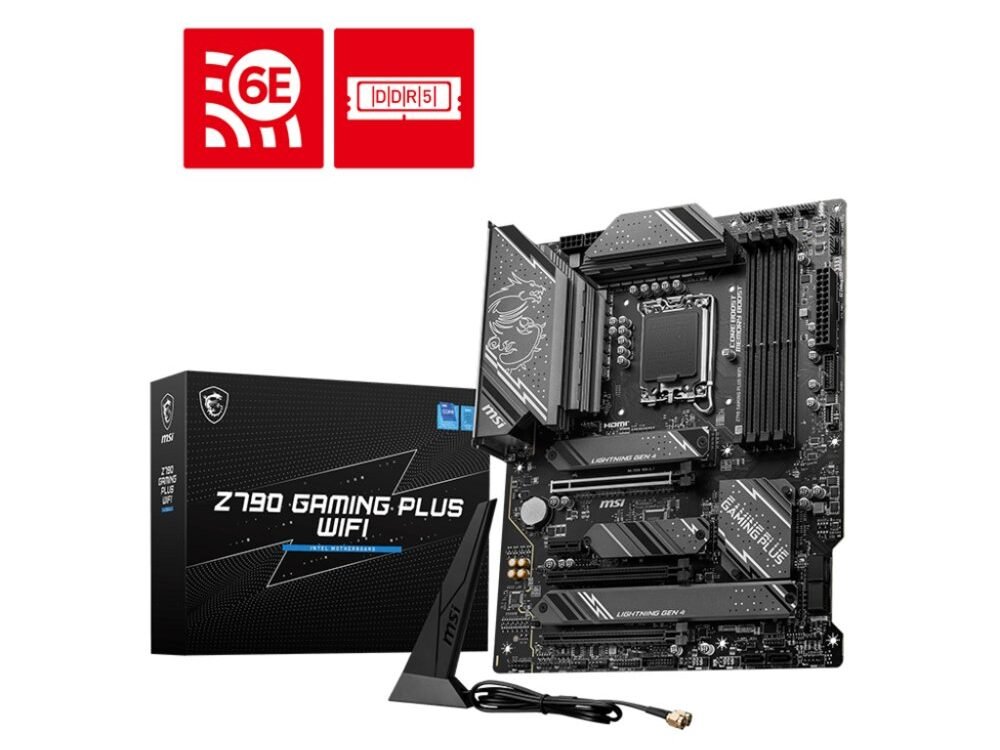 MSI Z790 GAMING PLUS WIFI | Socket LGA 1700 | Intel Z790 | 4xDDR5 | ATX | Moederbord