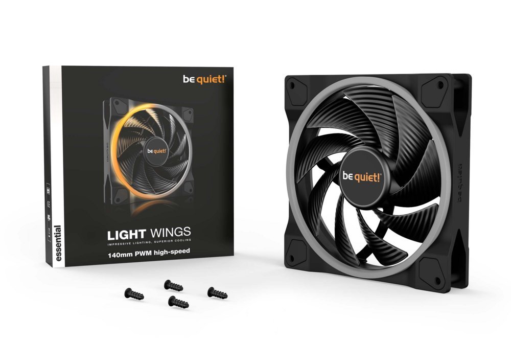 be quiet! Light Wings 140mm PWM High-Speed | Behuizingsventilator 14 cm | Zwart | 1 Stuk - Afbeelding 6