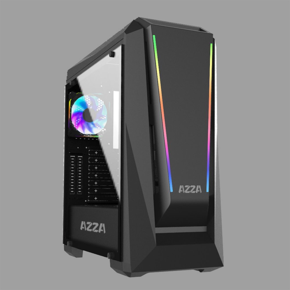 Azza Chroma 410A RGB | Midi Tower Case | Zwart - Afbeelding 3