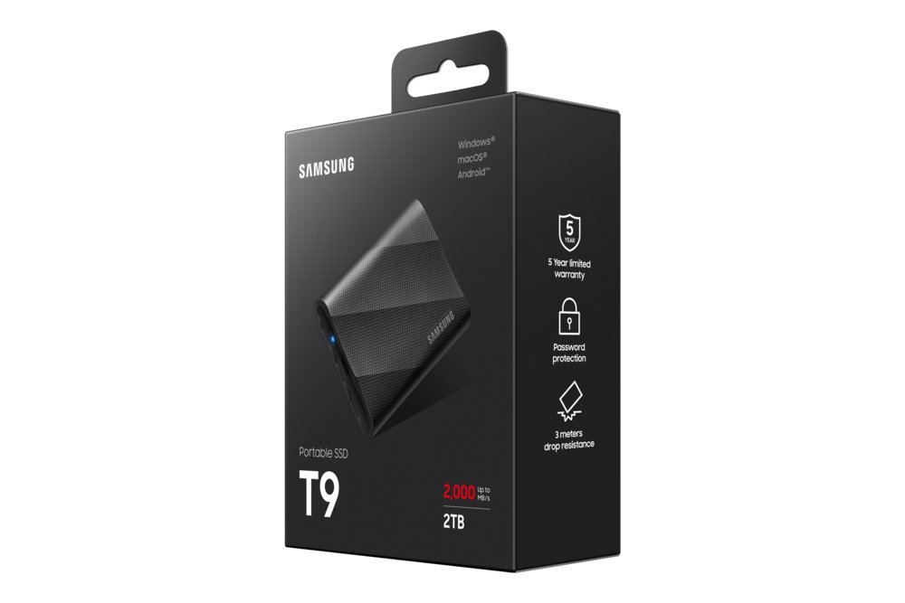 Samsung T9 | Externe SSD | 2TB | USB 3.2 Gen 2x2 | 2.000MB/s | Zwart | Compact & Snel - Afbeelding 12