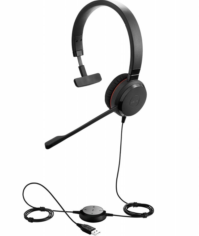Jabra Evolve 20 UC | Mono Bedrade On-Ear Headset | Zwart - Afbeelding 3