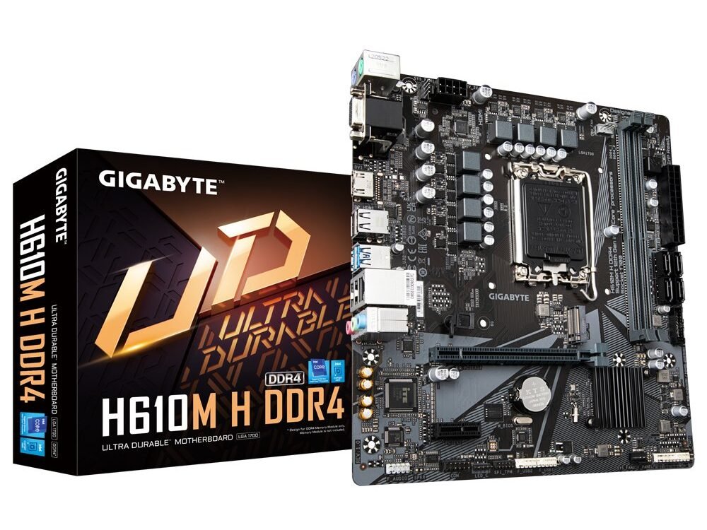 GIGABYTE H610M H V3 DDR4 | Socket LGA 1700 | Intel H610 Express | 2xDDR4 | Micro ATX | Moederbord