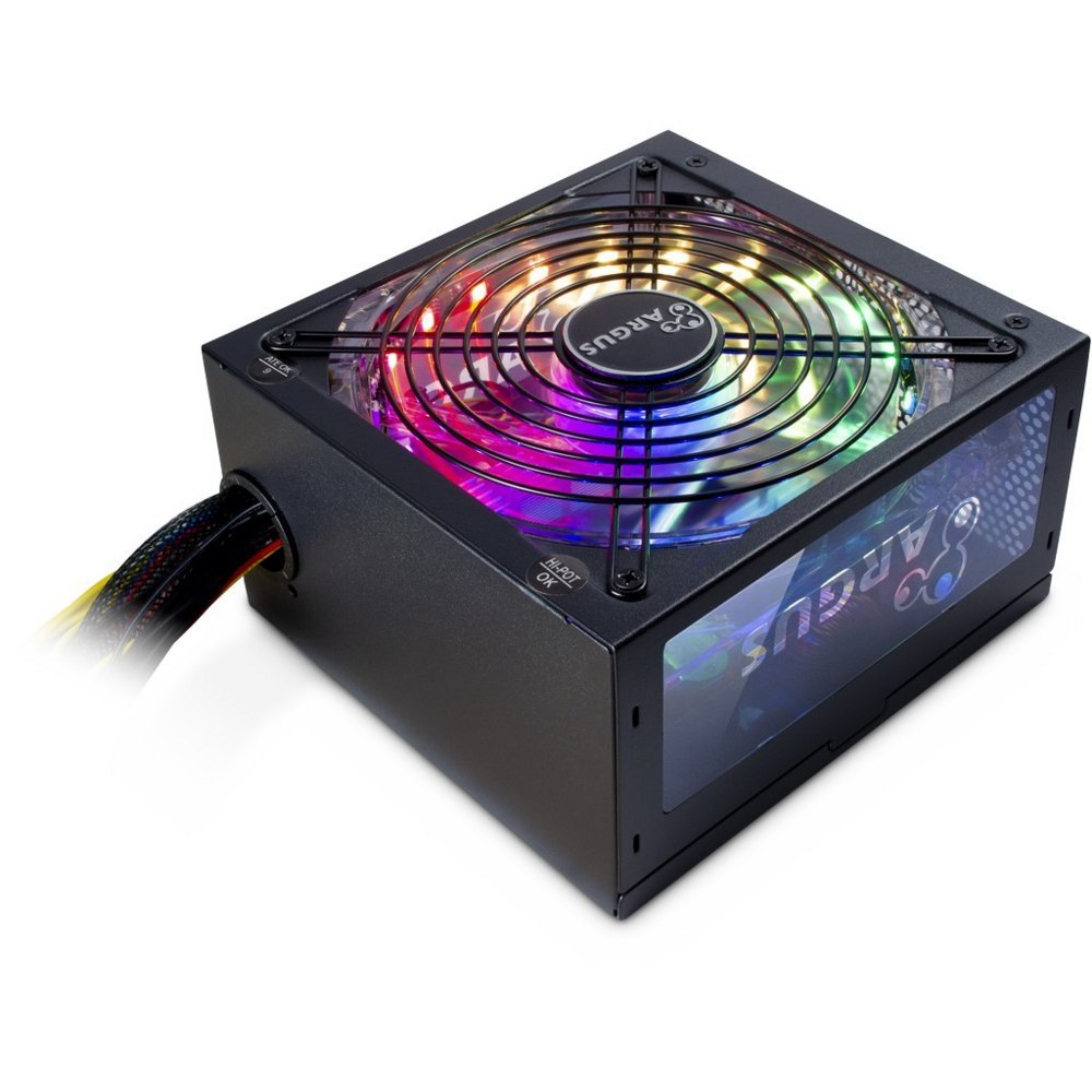 Inter-Tech Argus RGB-600W II | 600 Watt Bronze ATX PSU | Power Supply | Voeding