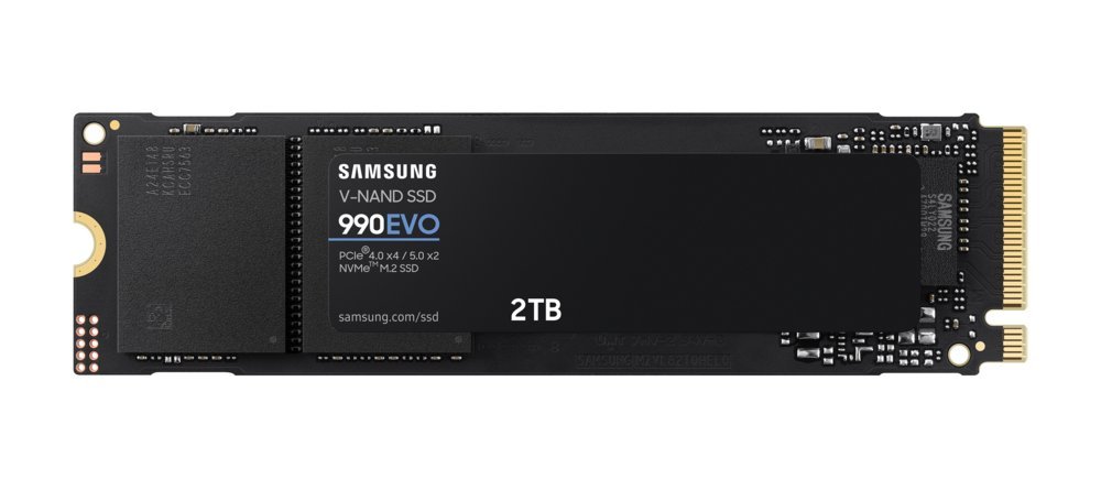 Samsung 990 EVO | 2TB NVMe SSD | M.2 | Gen4 | 5.000MB/s Lezen | 4.200MB/s Schrijven