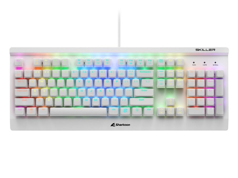 Sharkoon Skiller SGK3 RGB | Bedraad Gaming Toetsenbord | QWERTY | Wit