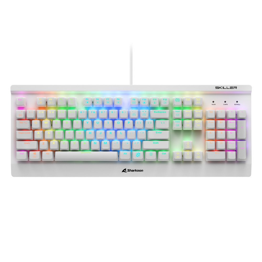 Sharkoon Skiller SGK3 RGB | Bedraad Gaming Toetsenbord | QWERTY | Wit