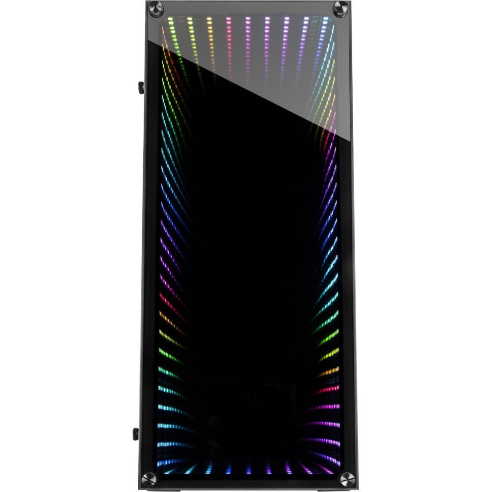 Inter-Tech X-908 Infini2 | Infinity Mirror | Tower Case | USB-C | Zwart - Afbeelding 3