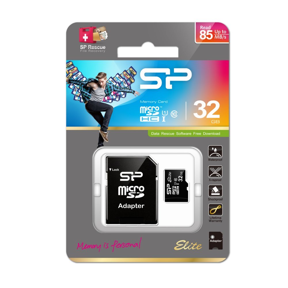 Silicon Power Elite | MicroSDHC | 32GB | Class 10 | UHS-I U1 | Tot 85MB/s | Inclusief SD-adapter | Zwart - Afbeelding 4