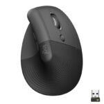 Logitech Lift | Ergonomische Draadloze Muis | Rechtshandig | RF + Bluetooth | 4000 DPI | Grafiet