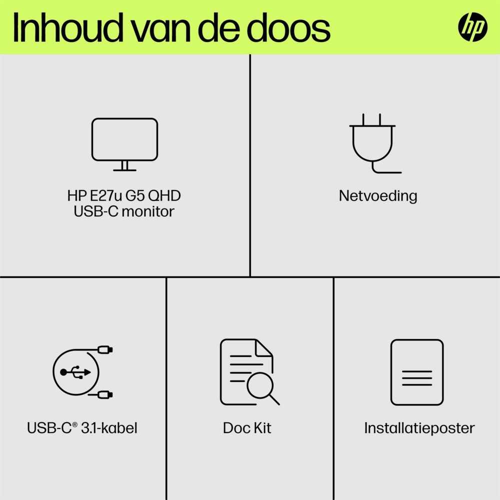 HP E27u G5 27" | 2560 x 1440 75Hz | USB-Hub | Monitor - Afbeelding 10