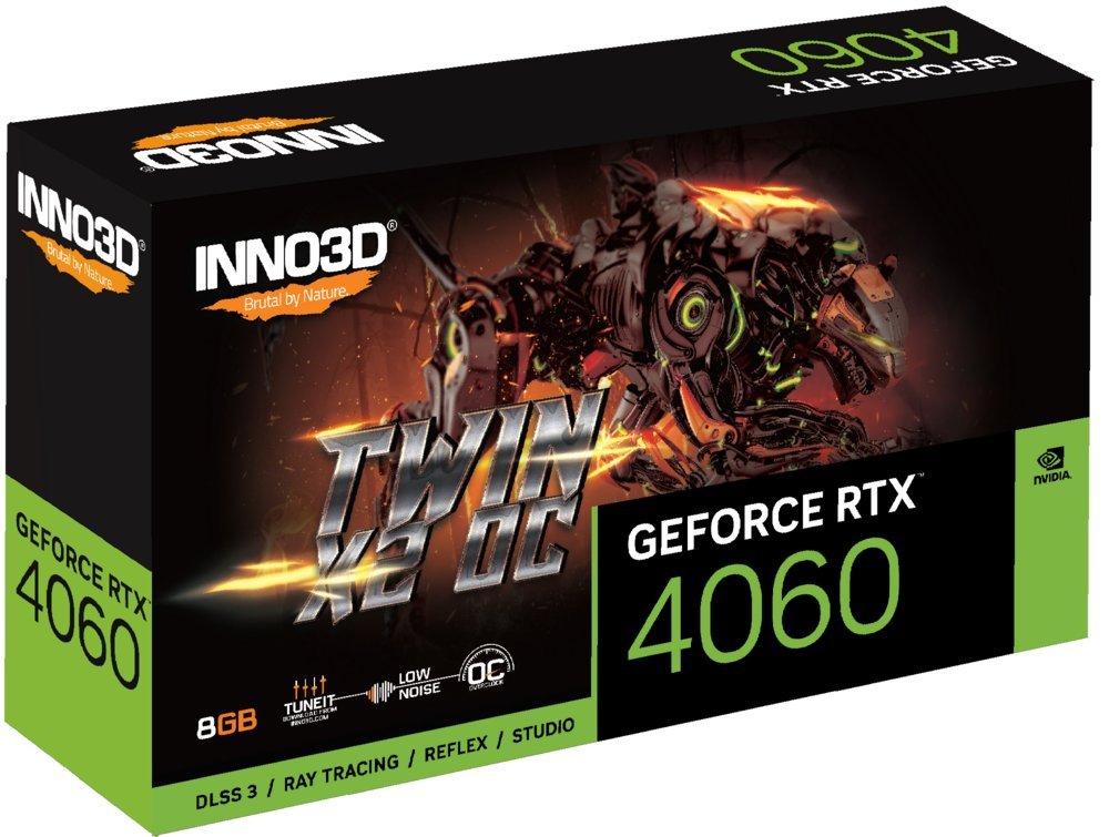 Inno3D GeForce RTX 4060 Twin X2 OC | 8GB GDDR6 VRAM | Videokaart | GPU | Nvidia - Afbeelding 4