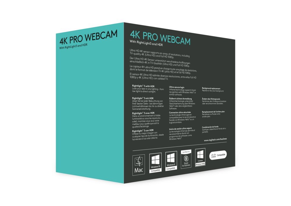 Logitech Brio Ultra HD Pro Zakelijk | 4K 30FPS USB Webcam met Microfoon - Afbeelding 8