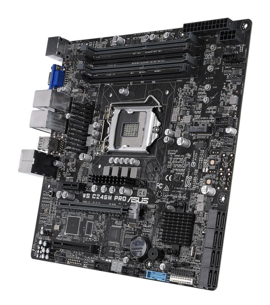 ASUS WS C246M PRO | Socket LGA 1151 | Intel C246 | 4xDDR4 | Micro-ATX | Moederbord - Afbeelding 4
