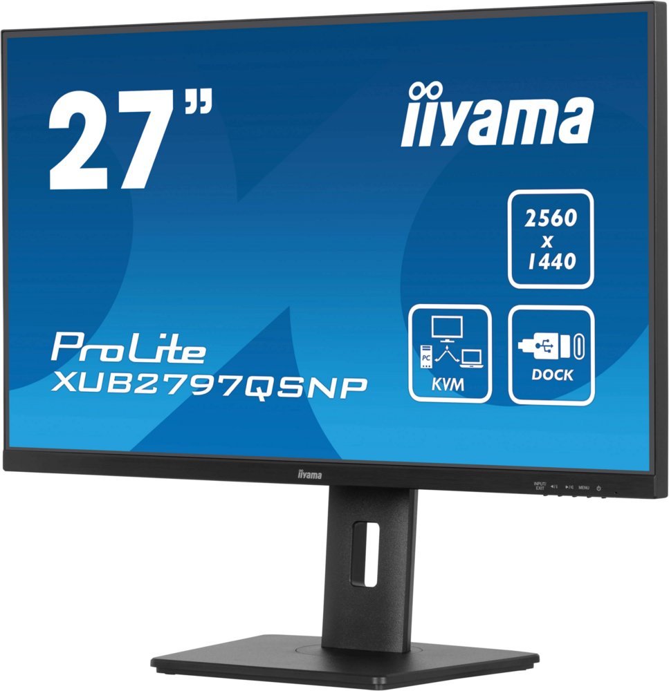 iiyama ProLite XUB2797QSNP-B1 27'' | 2560x1440 QHD IPS | 100Hz | USB-C Dock | KVM Switch | 1ms | Monitor - Afbeelding 3