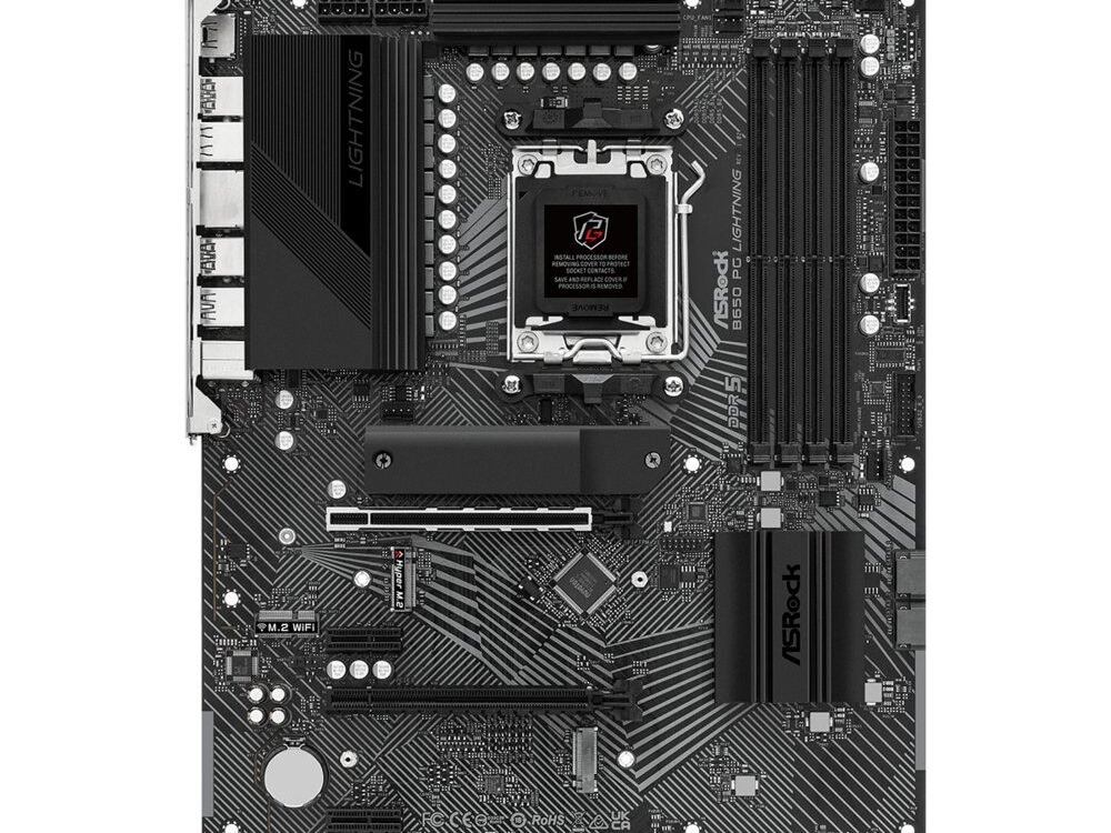 Asrock B650 PG Lightning | Socket AM5 | AMD B650 | 4xDDR5 | ATX | Moederbord | RENEWED