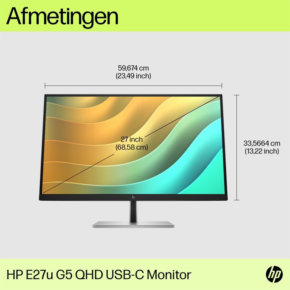 HP E27u G5 27" | 2560 x 1440 75Hz | USB-Hub | Monitor - Afbeelding 11