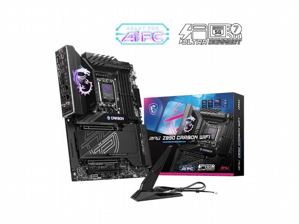 MSI MPG Z890 CARBON WIFI | Socket LGA 1851 | Intel Z890 | 4xDDR5 | ATX | Moederbord