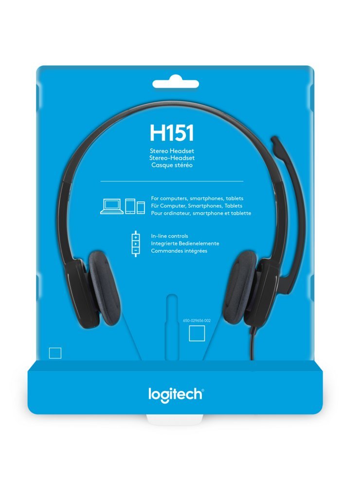 Logitech H151 | Bedrade On-ear Headset | 3.5mm | Zwart - Afbeelding 4