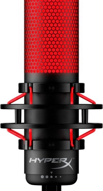 HyperX QuadCast | USB-microfoon | Rode verlichting | Voor pc en console | Zwart/Rood