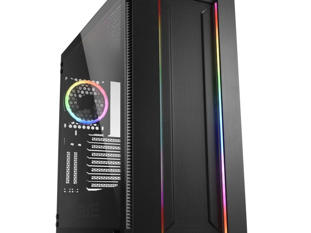 Sharkoon ELITE SHARK CA200M | Midi Tower Behuizing | Zwart
